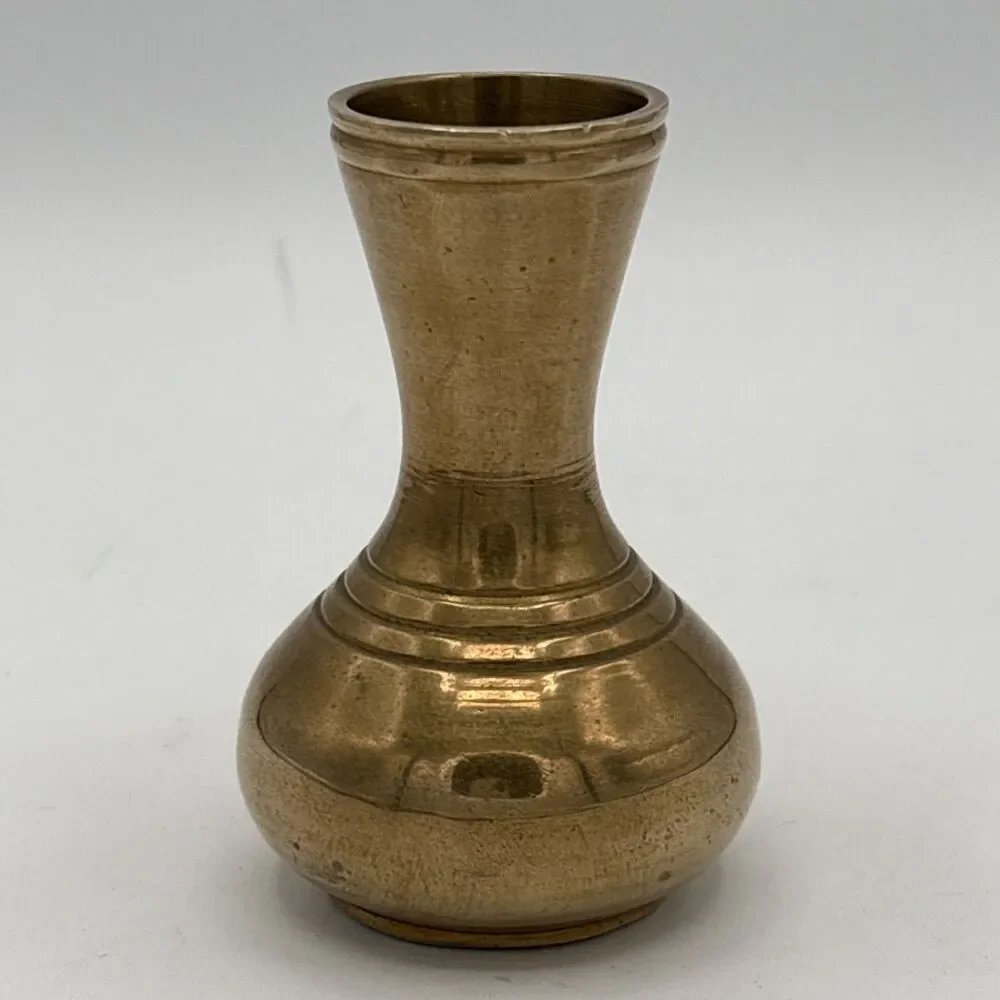 Vintage Miniature Brass Vase 3.2